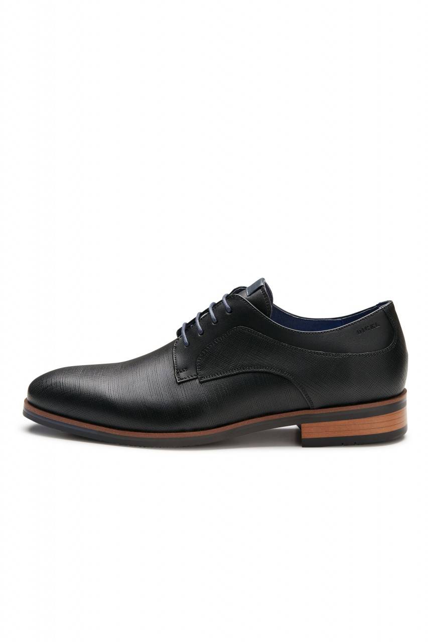 Digel Scarpa elegante derby stringata nera digel in pelle lavorata Qualità Garantita