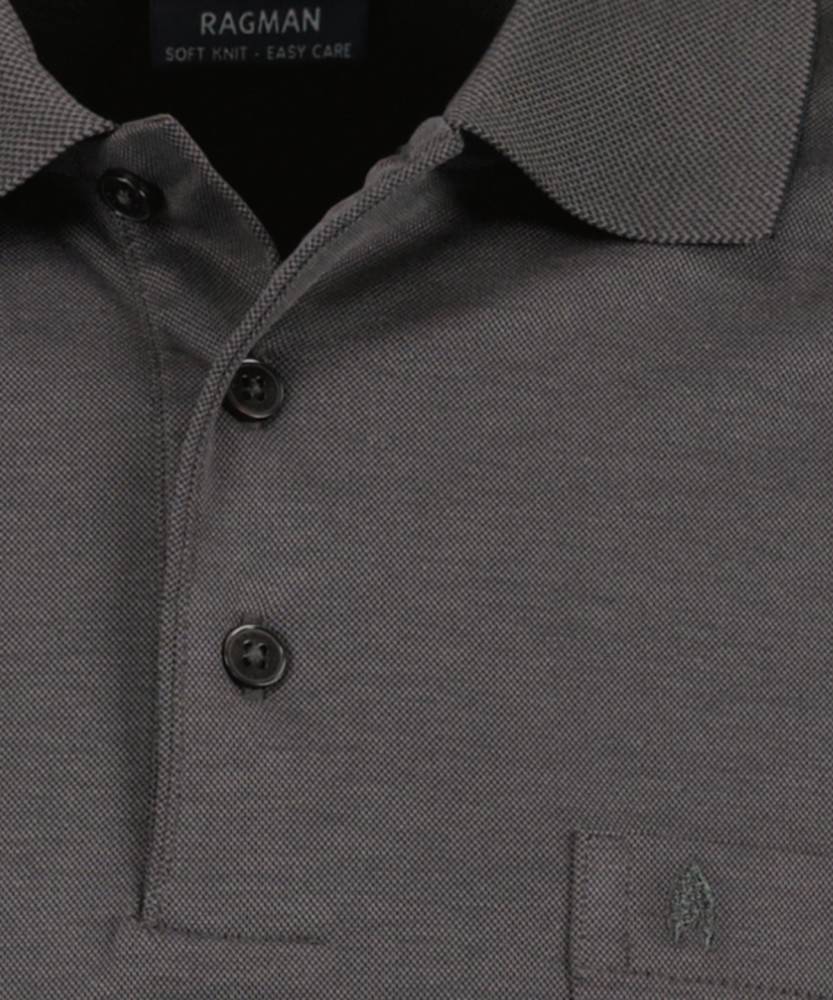 Ragman Polo grigio scuro con taschino ragman no stiro modern fit Acquista Ora