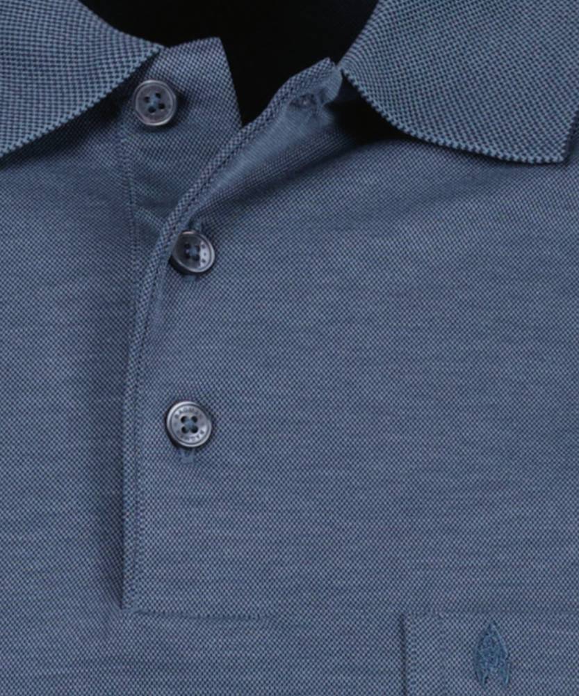 Ragman Polo azzurra con taschino ragman no stiro modern fit Fino Al -60%