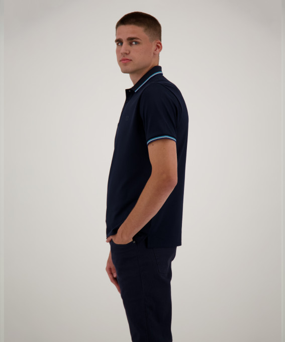 Ragman Polo blu scuro in tessuto performante ragman modern fit Prezzo Ridotto