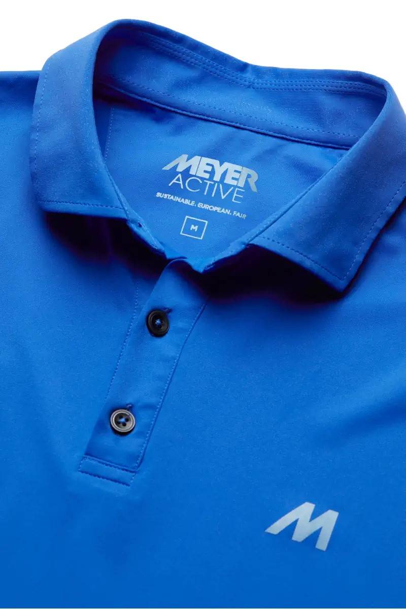 Meyer Polo meyer blu elettrico tessuto performante tecnico Saldi