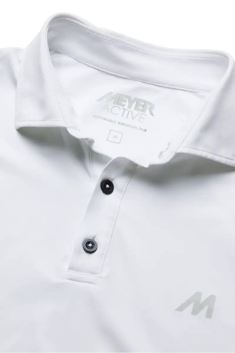Meyer Polo meyer bianca tessuto performante tecnico Vendita Calda