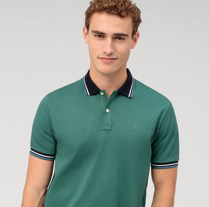 Olymp Polo verde olymp regular fit cotone piqué Negozio