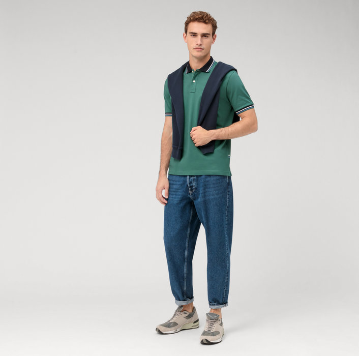 Olymp Polo verde olymp regular fit cotone piqué Negozio