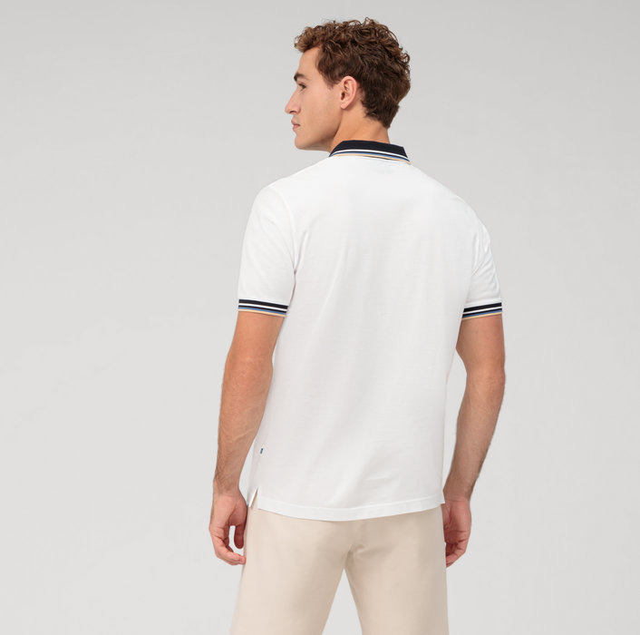 Olymp Polo bianca olymp regular fit cotone piqué Nuova