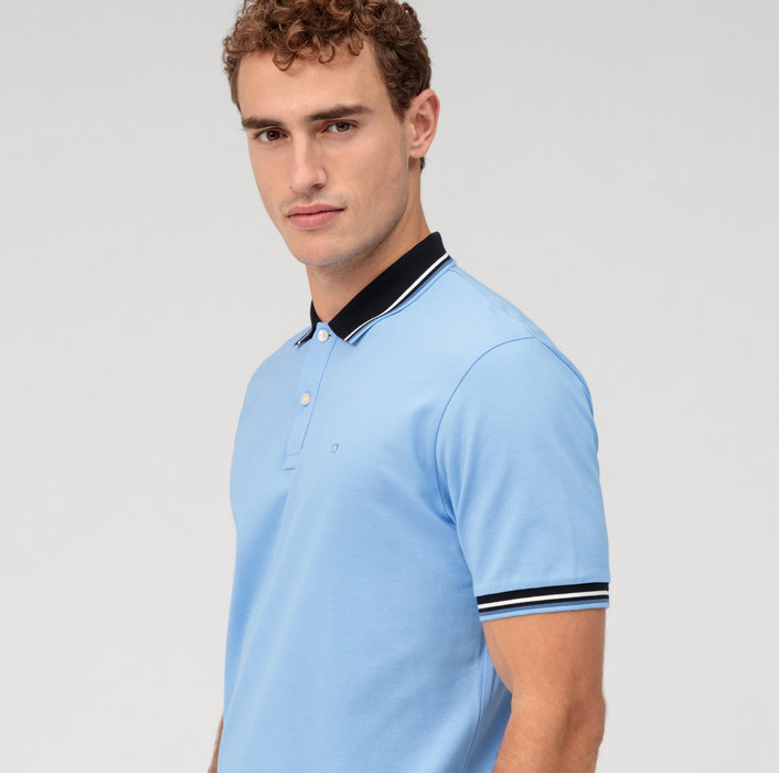 Olymp Polo celeste olymp regular fit cotone piqué 2025