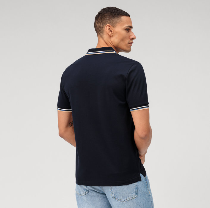 Olymp Polo blu olymp regular fit cotone piqué Super sconto