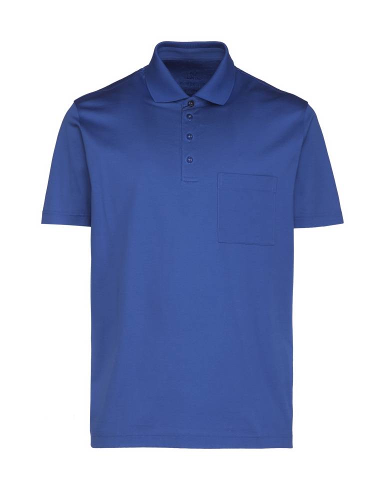 Montechiaro Polo montechiaro maniche corte in jersey filo di scozia con taschino 2025