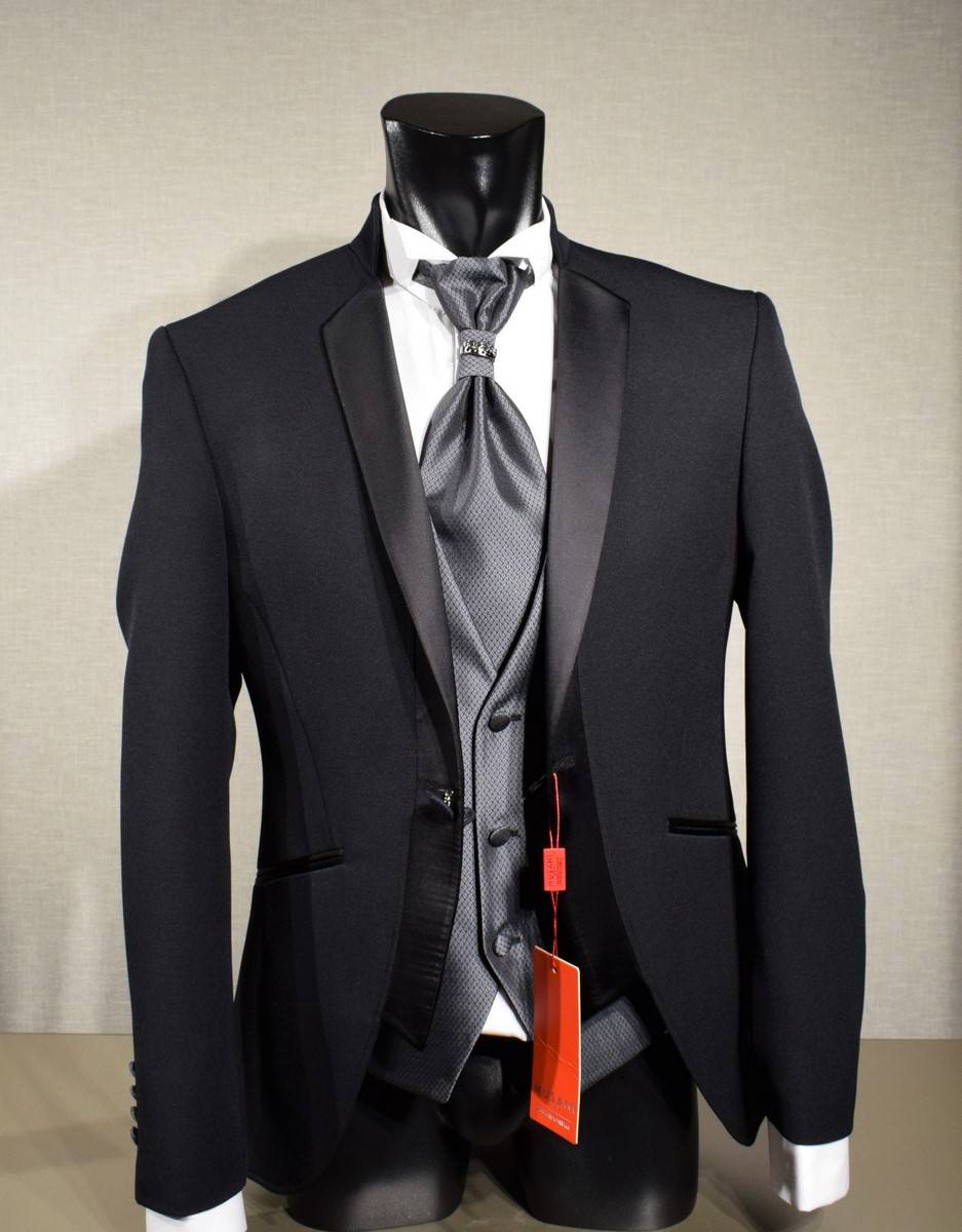 Musani Milano Cerimonia Smoking moderno slim fit nero musani cerimonia Qualità Garantita