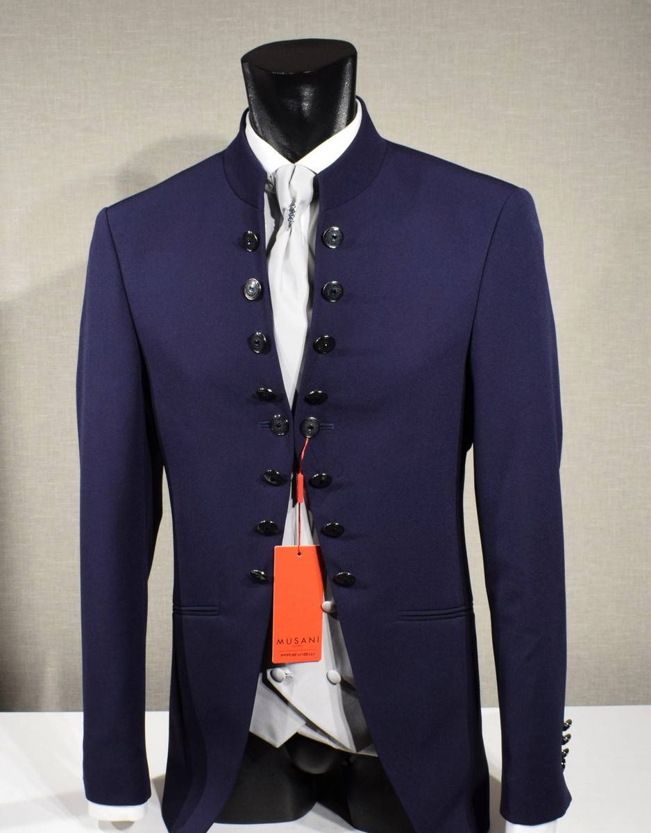 Musani Milano Cerimonia Abito musani bluette modello coreana slim fit Negozi Online
