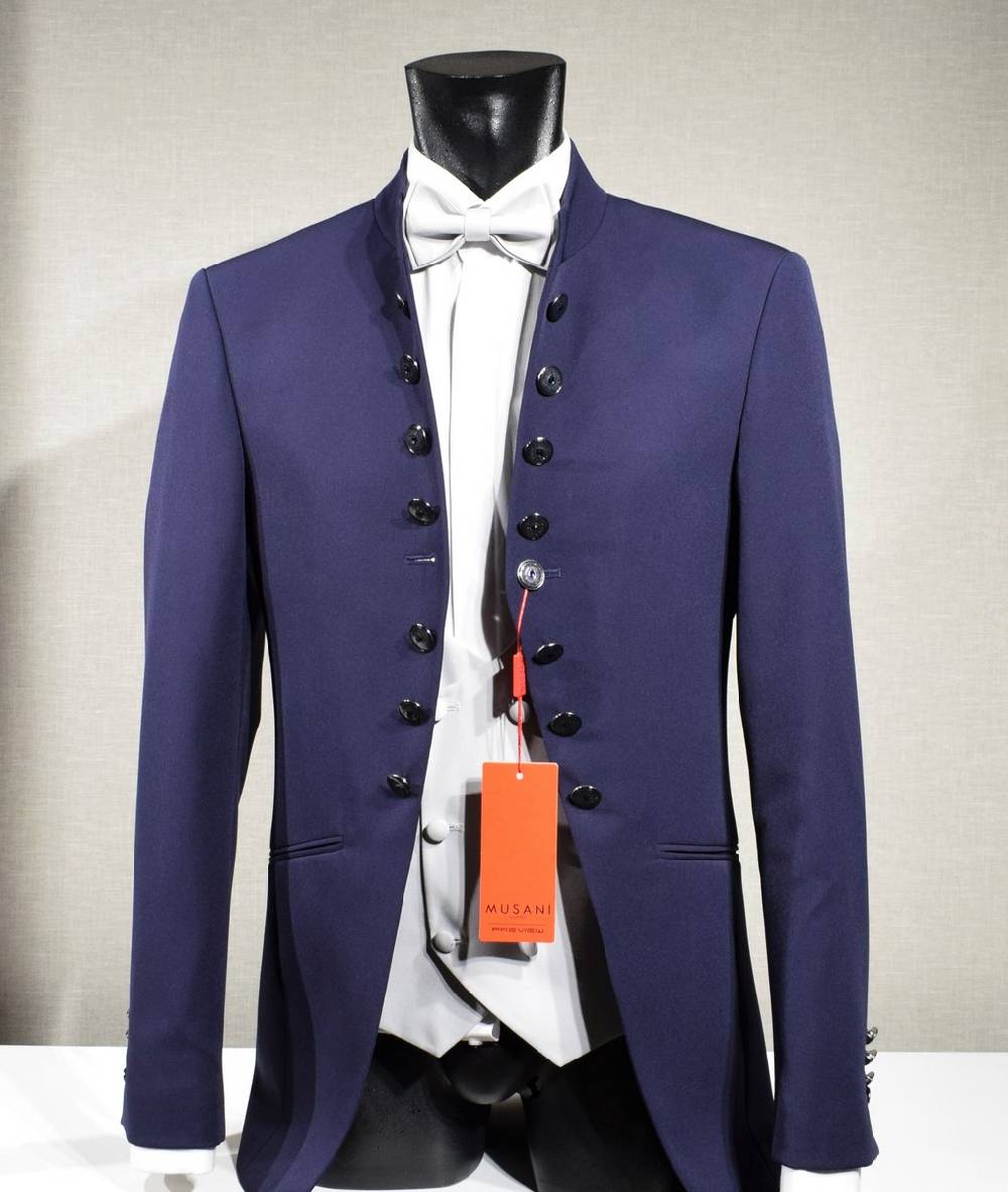 Musani Milano Cerimonia Abito musani bluette modello coreana slim fit Negozi Online