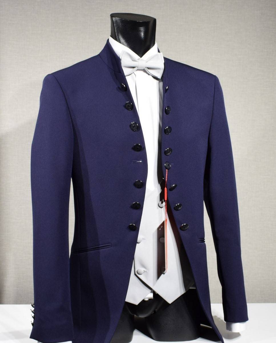 Musani Milano Cerimonia Abito musani bluette modello coreana slim fit Negozi Online