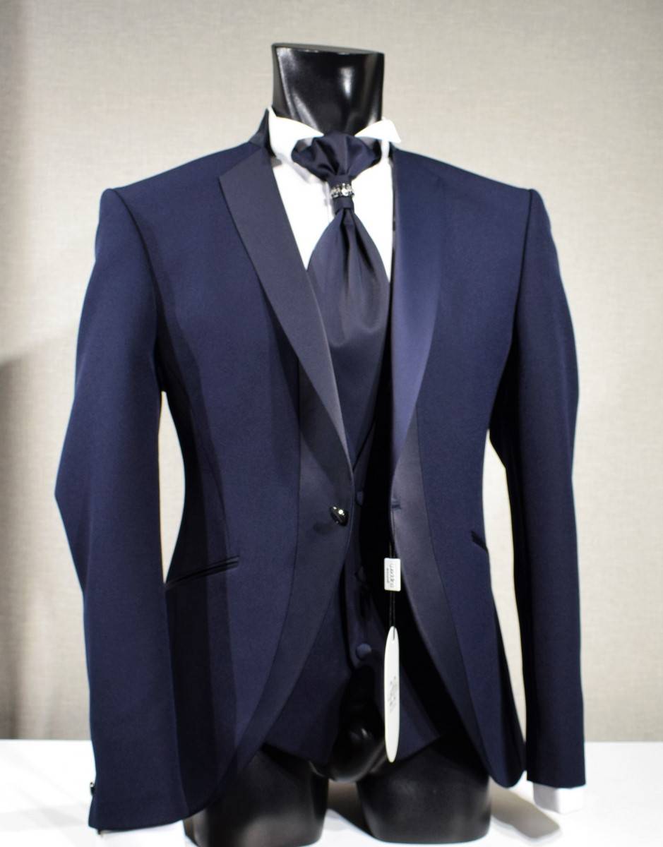 Musani Milano Cerimonia Abito smoking moderno blu musani slim fit Promozione Limitata