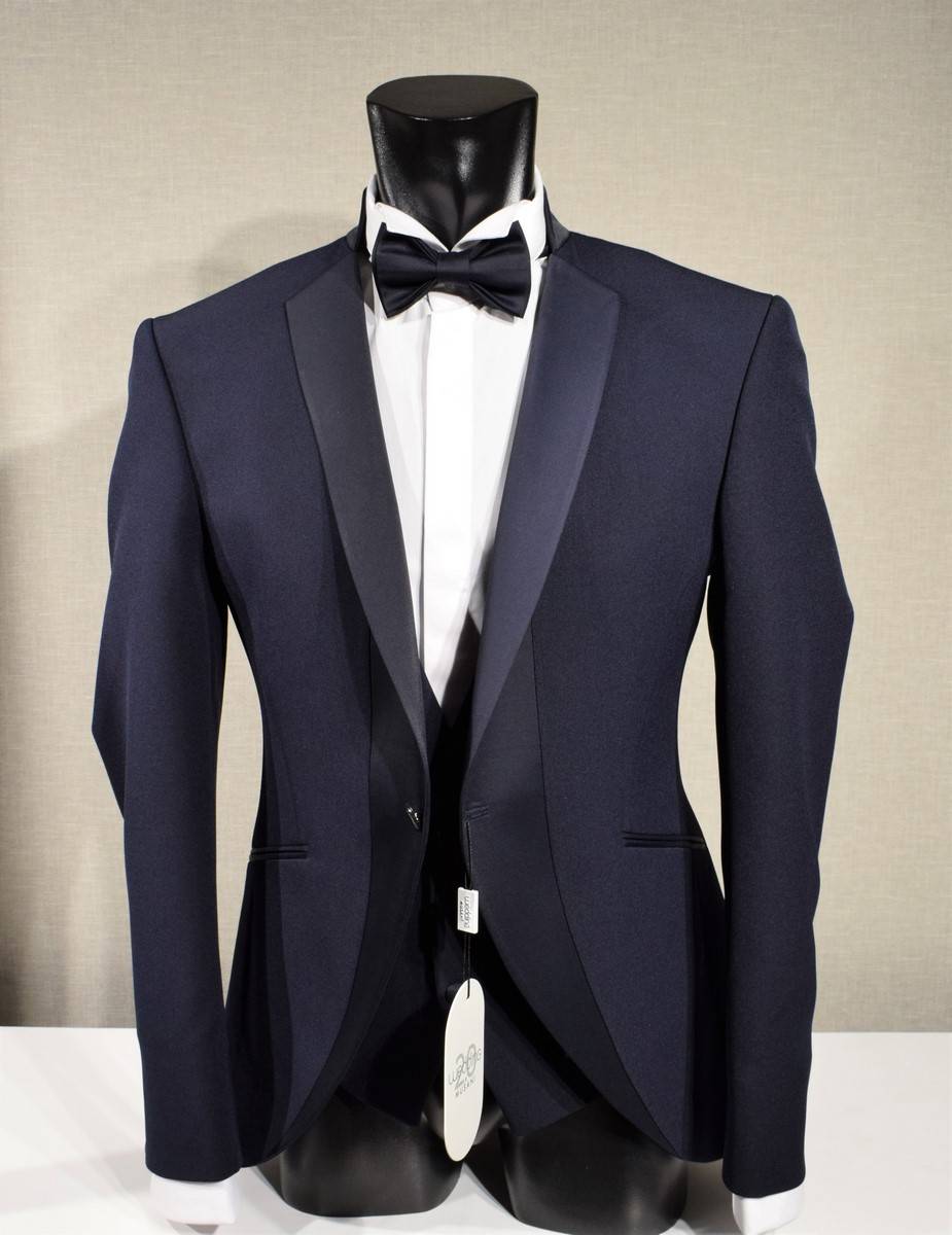 Musani Milano Cerimonia Abito smoking moderno blu musani slim fit Promozione Limitata