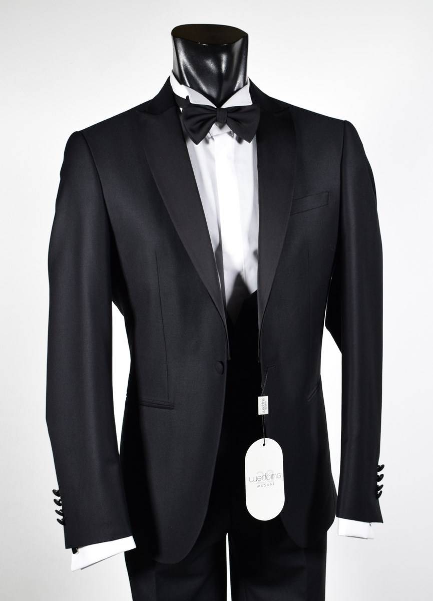 Musani Milano Cerimonia Smoking con panciotto nero slim fit musani cerimonia Shopping Online