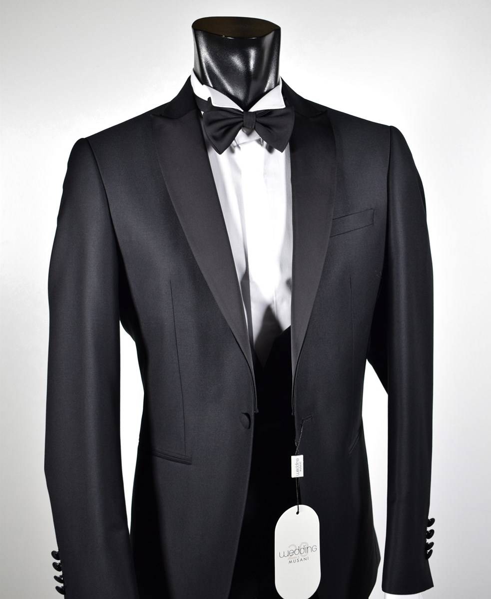 Musani Milano Cerimonia Smoking con panciotto nero slim fit musani cerimonia Shopping Online