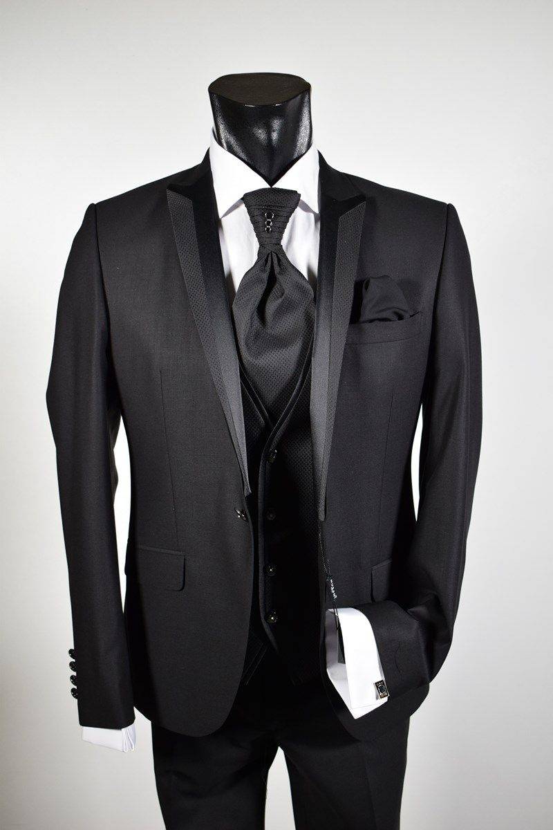 Musani Milano Cerimonia Abito nero slim fit Musani cerimonia Offerta