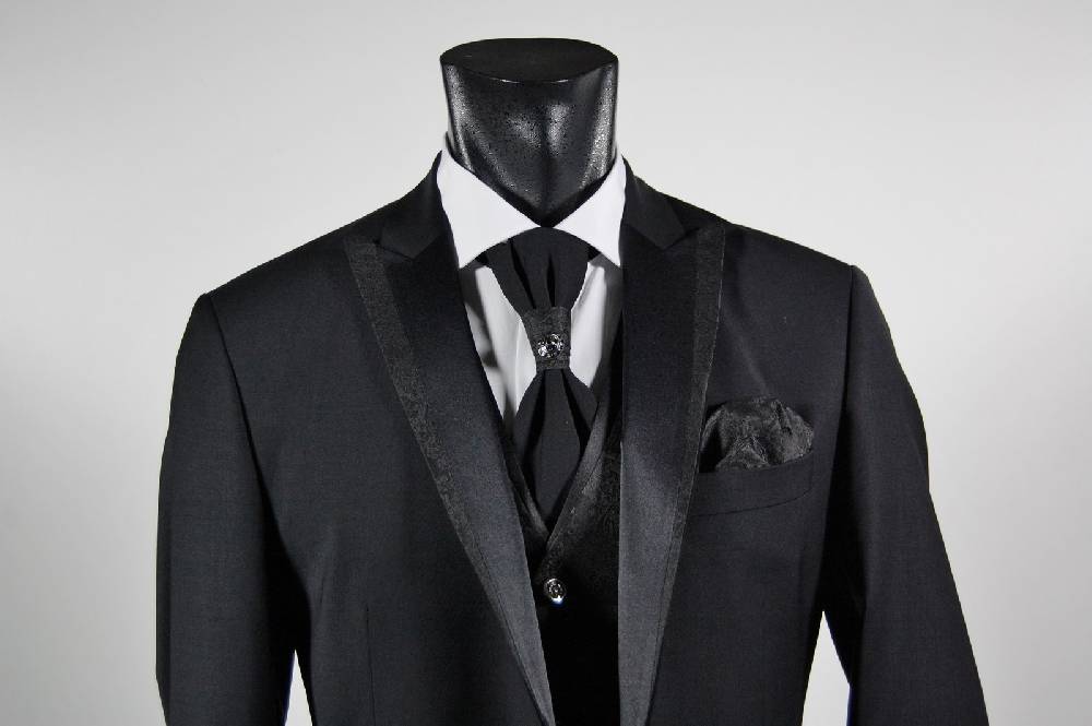 Musani Milano Cerimonia Abito nero musani cerimonia uomo drop sei lana stretch Offerte