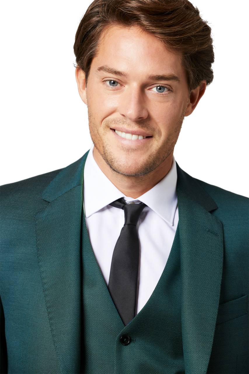 Digel Abito verde fantasia piccola digel drop sei modern fit tessuto reda 110's Vendite Flash