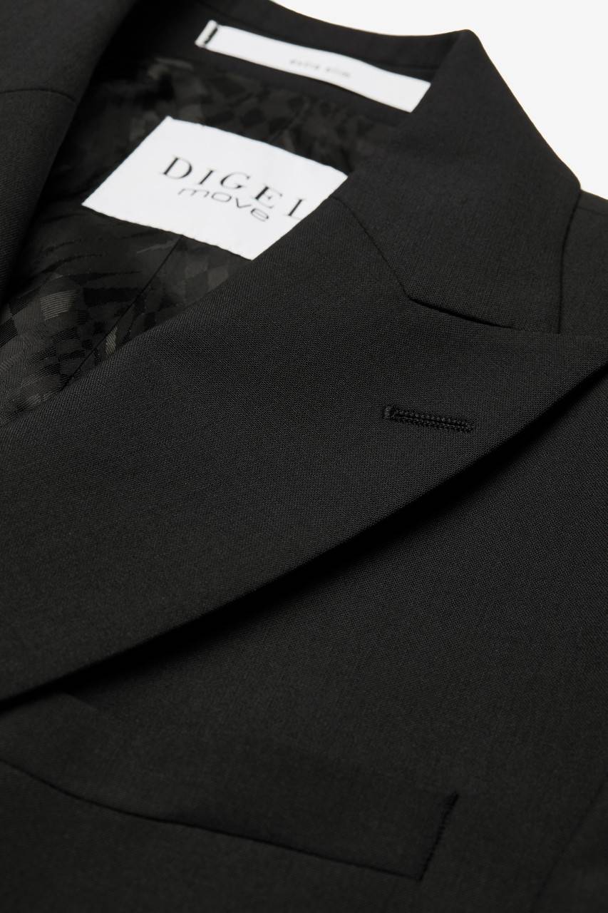 Digel Abito nero digel slim fit doppiopetto misto lana bi-stretch Negozio