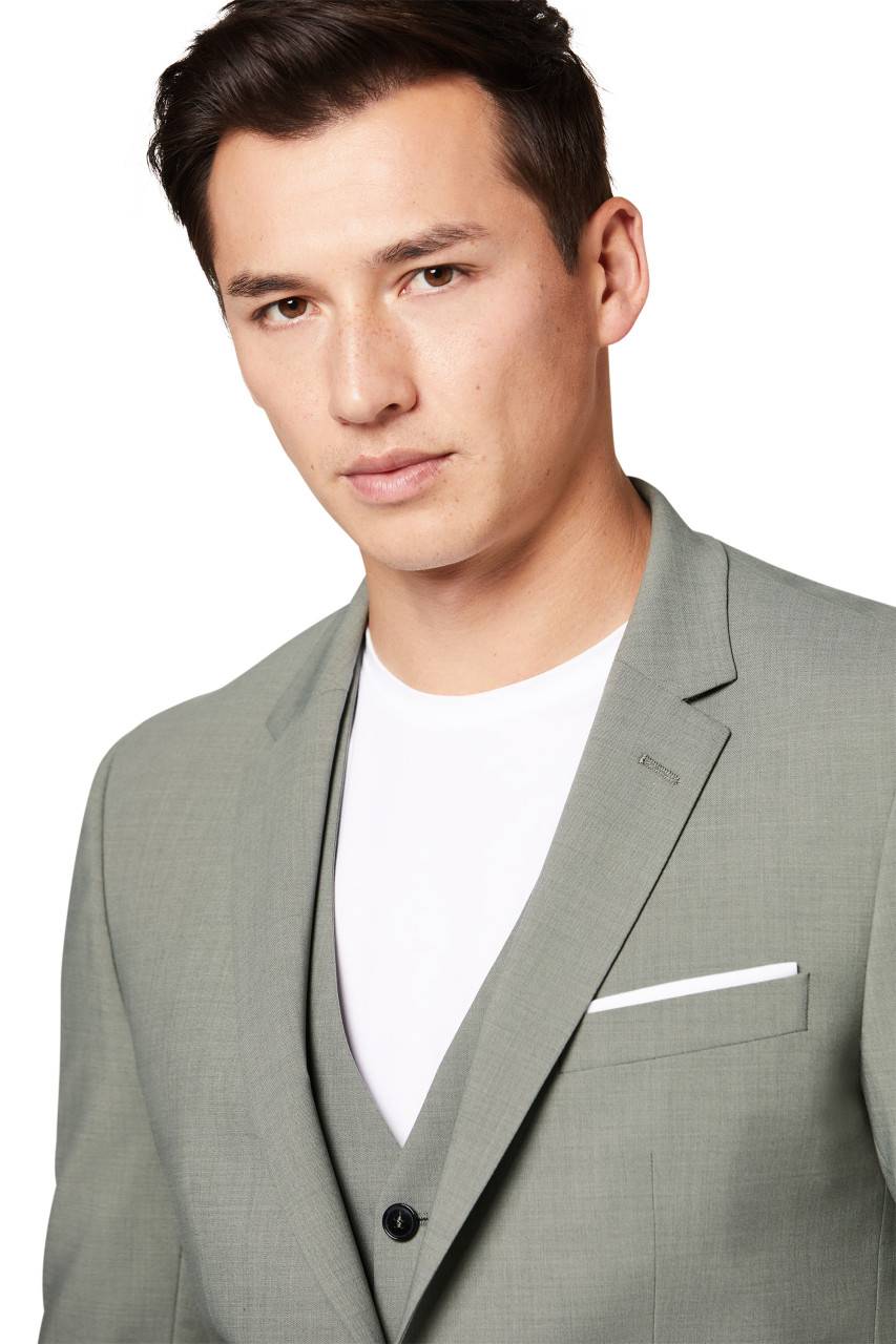 Digel Abito slim fit digel verde salvia misto lana bi-stretch Nuova
