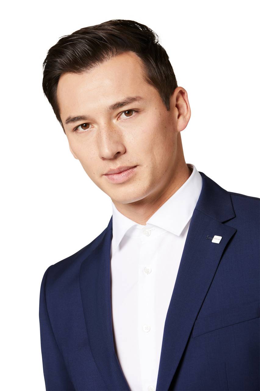 Digel Abito digel drop quattro corto slim fit blu napoli lana marzotto super 100's Shopping Online