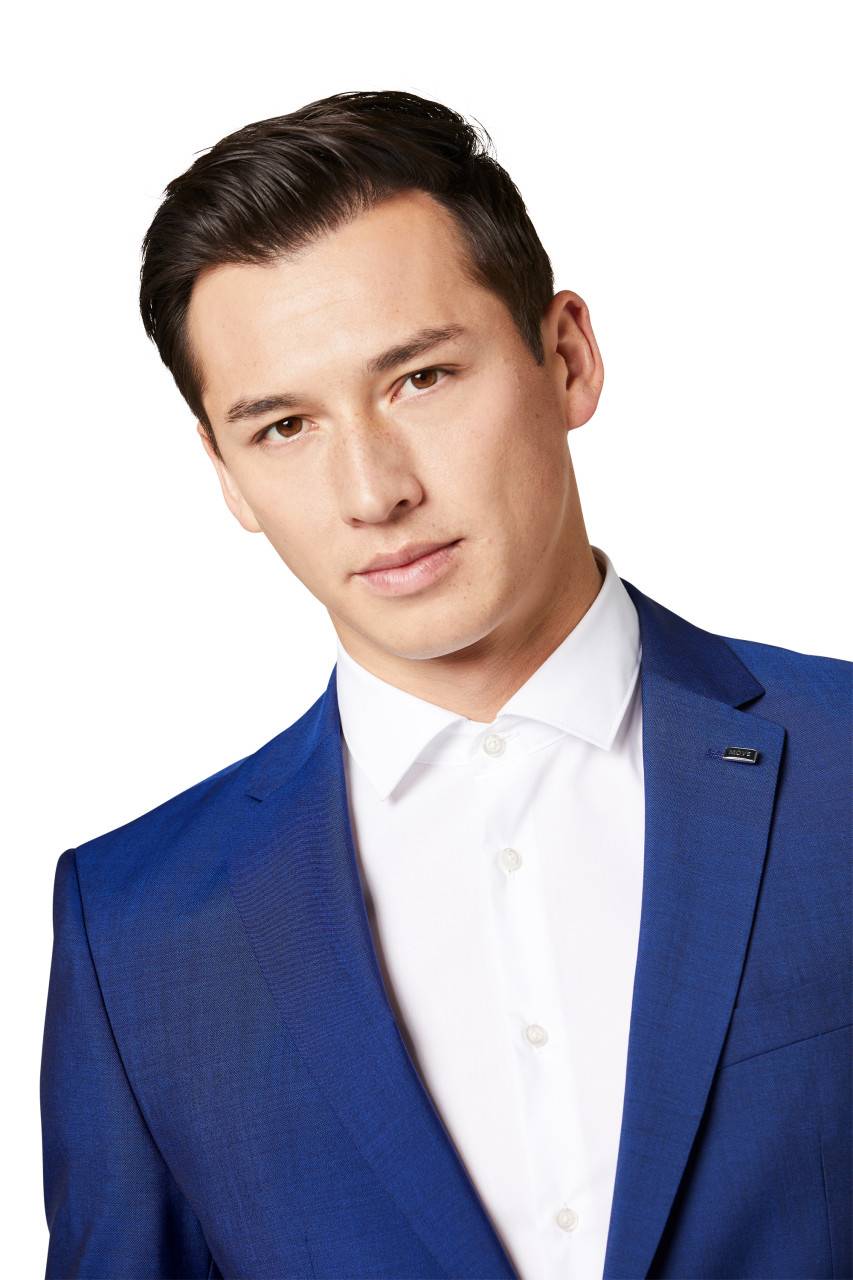 Digel Abito digel drop quattro corto slim fit blu marine lana marzotto super 100's Affare Del Giorno
