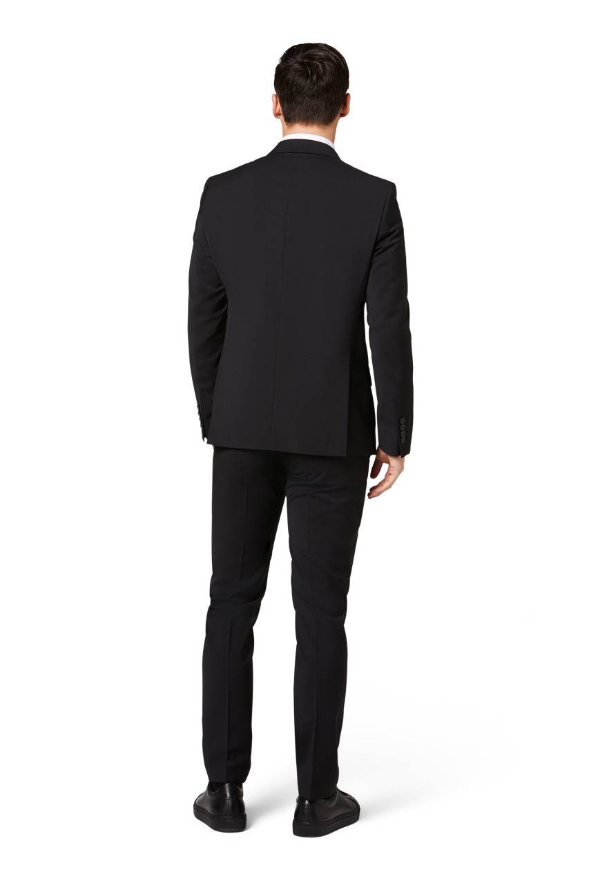 Digel Abito digel drop quattro corto slim fit nero lana marzotto super 100's Sottocosto