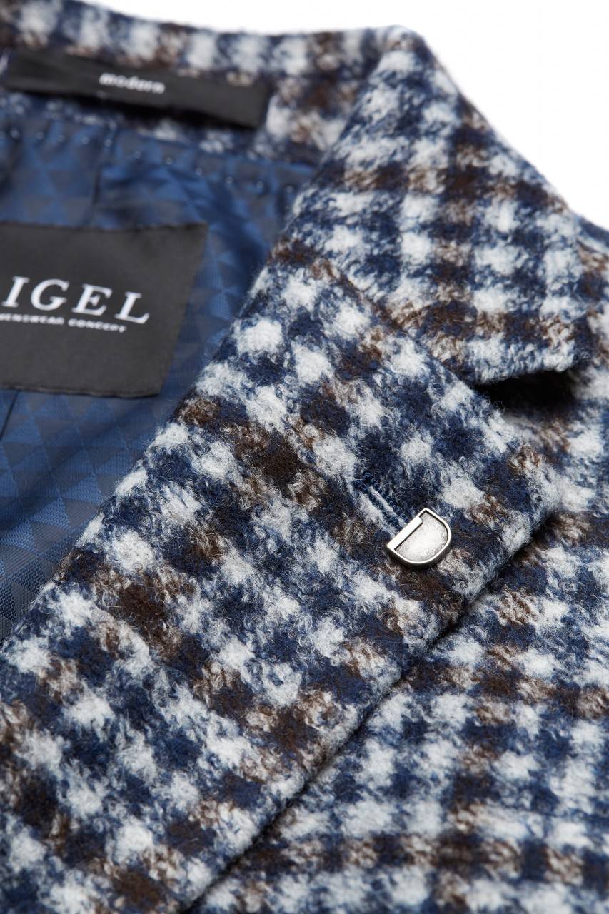 Digel Giacca blazer a quadretti modern fit digel sfoderata in jersey Saldi