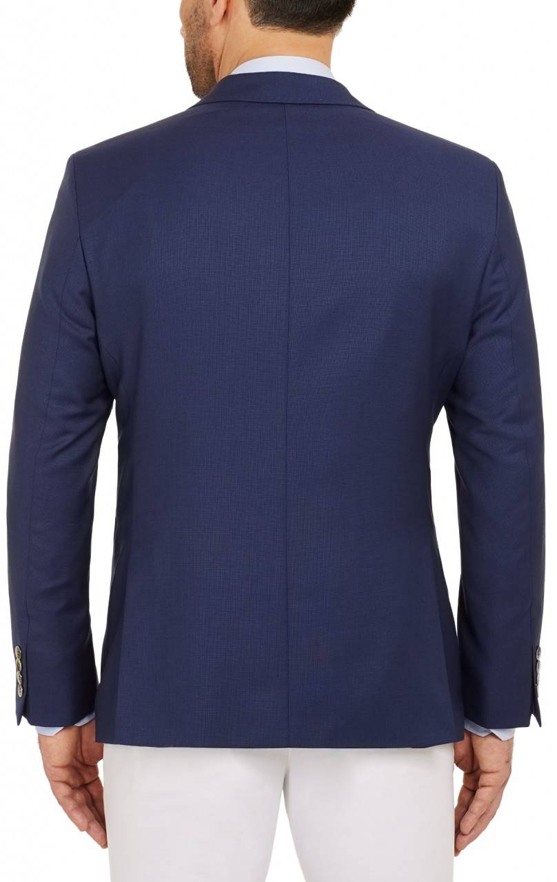 Digel Giacca blu marine digel drop quattro corto lana marzotto con tasche a toppa Online Outlet
