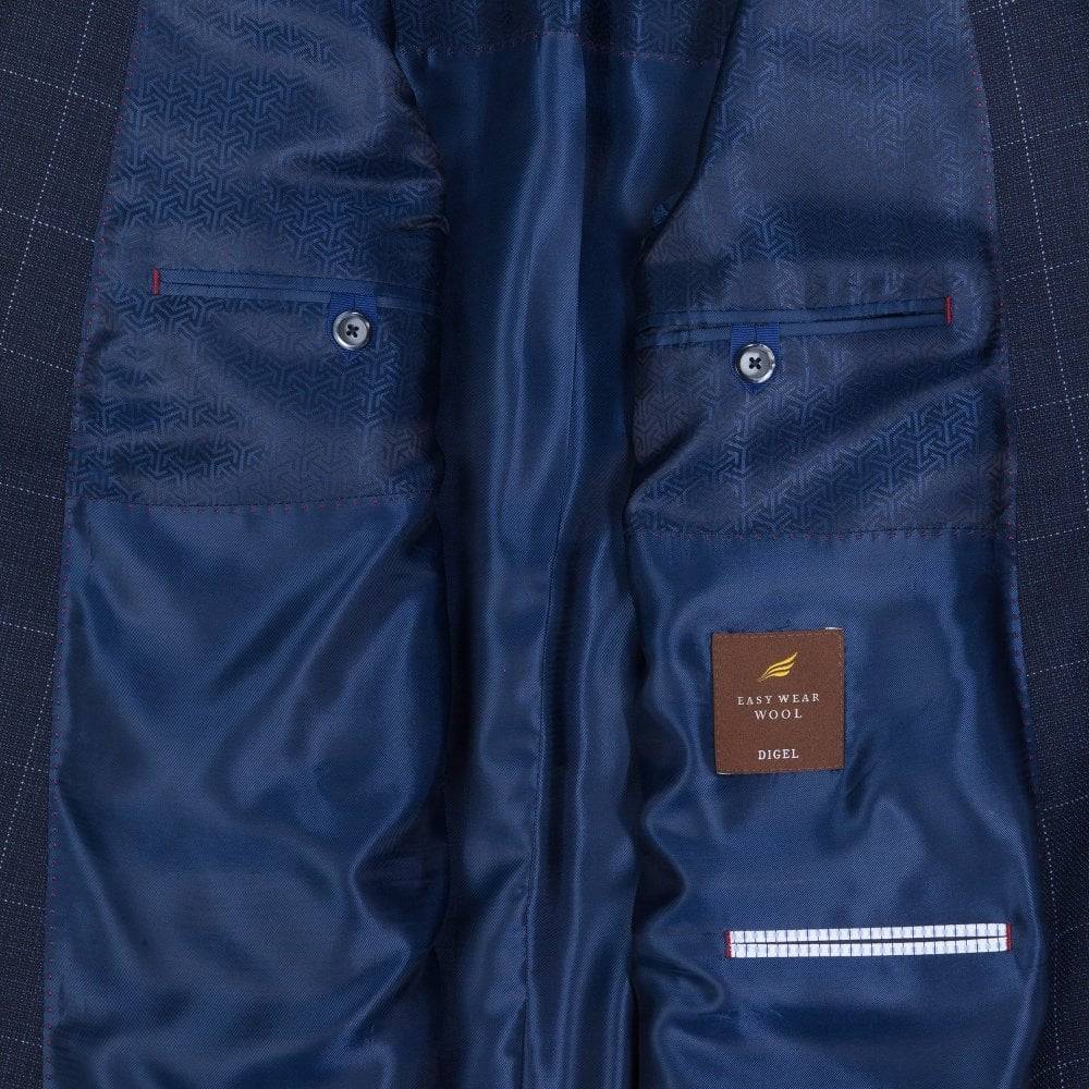 Digel Giacca blu a quadri digel drop sei modern fit Vendite Flash