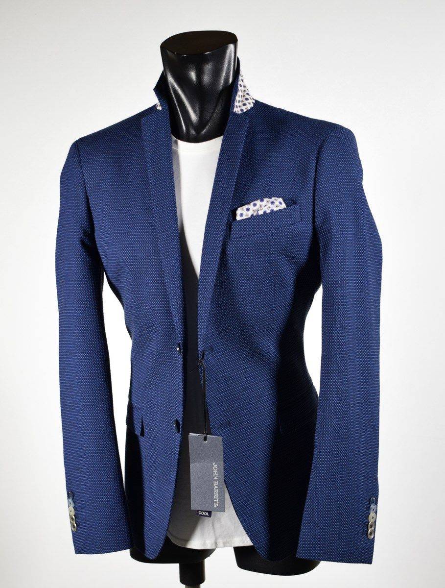 Falko Rosso Giacca blu sfoderata slim fit misto viscosa made in italy 2025