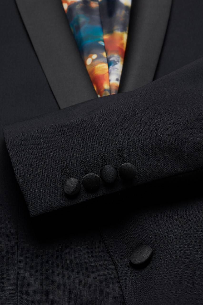 Digel Giacca blazer smoking digel nero slim fit collo a scialle Nuovo