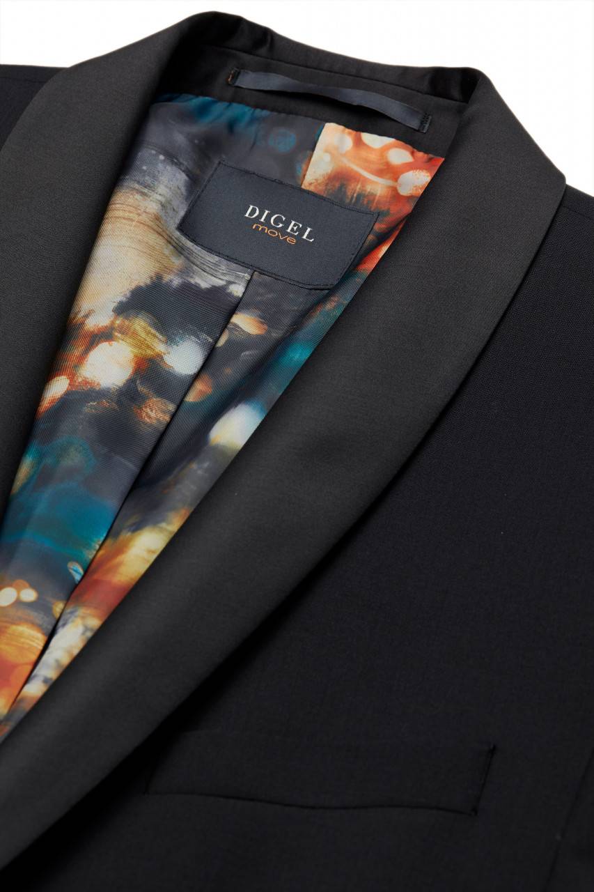 Digel Giacca blazer smoking digel nero slim fit collo a scialle Nuovo