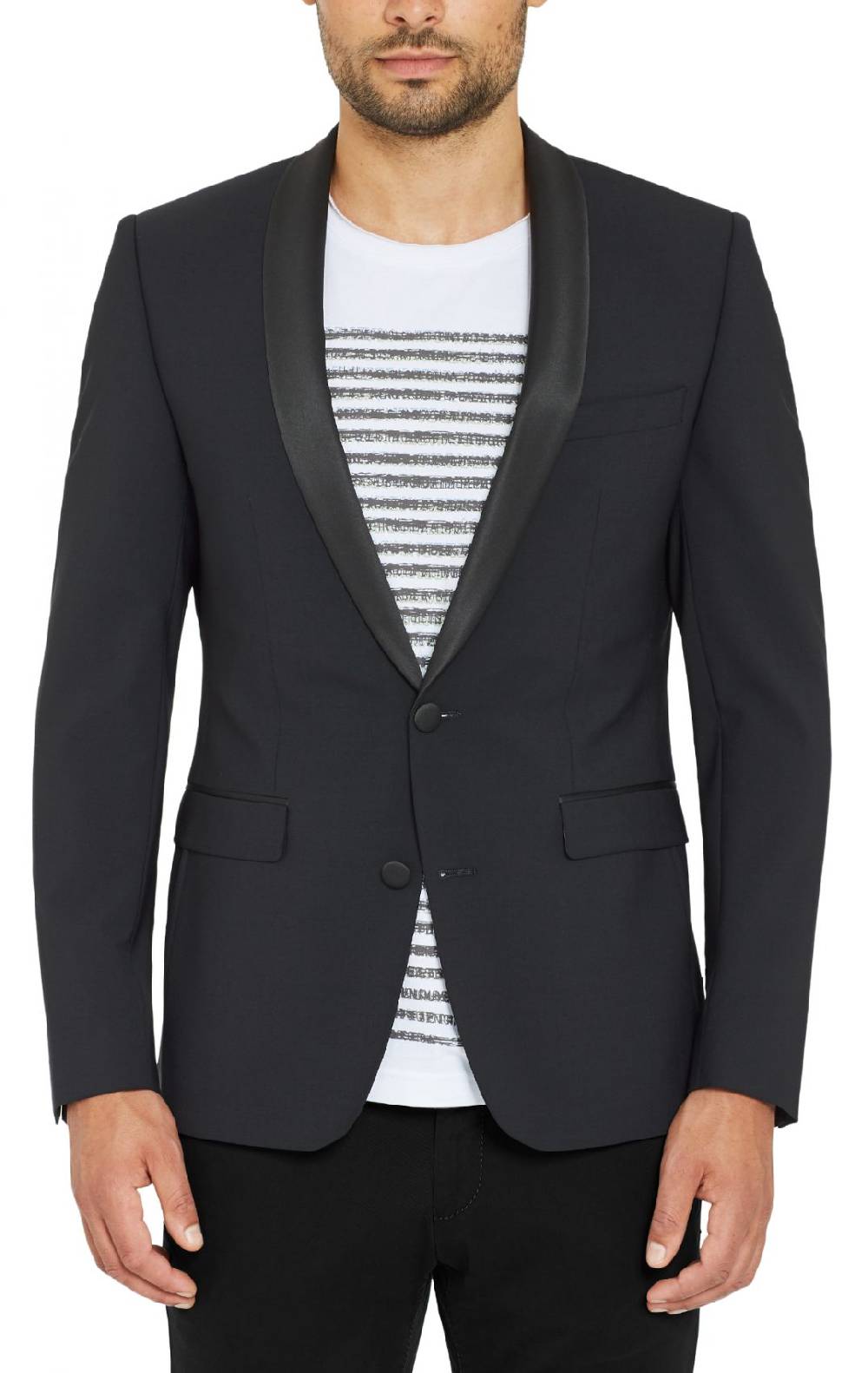 Digel Giacca blazer smoking digel nero slim fit collo a scialle Nuovo