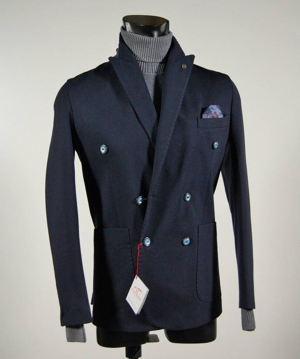 Falko Rosso Giacca slim fit stretch moda doppiopetto blu falko rosso Qualità Garantita