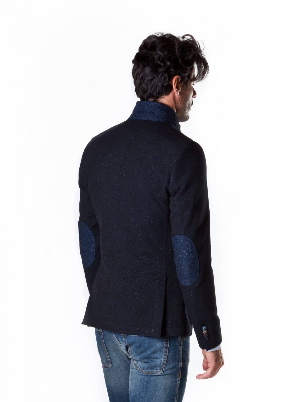 John Barritt Giacca slim fit blu john barritt in lana e seta sfoderata Latest stili