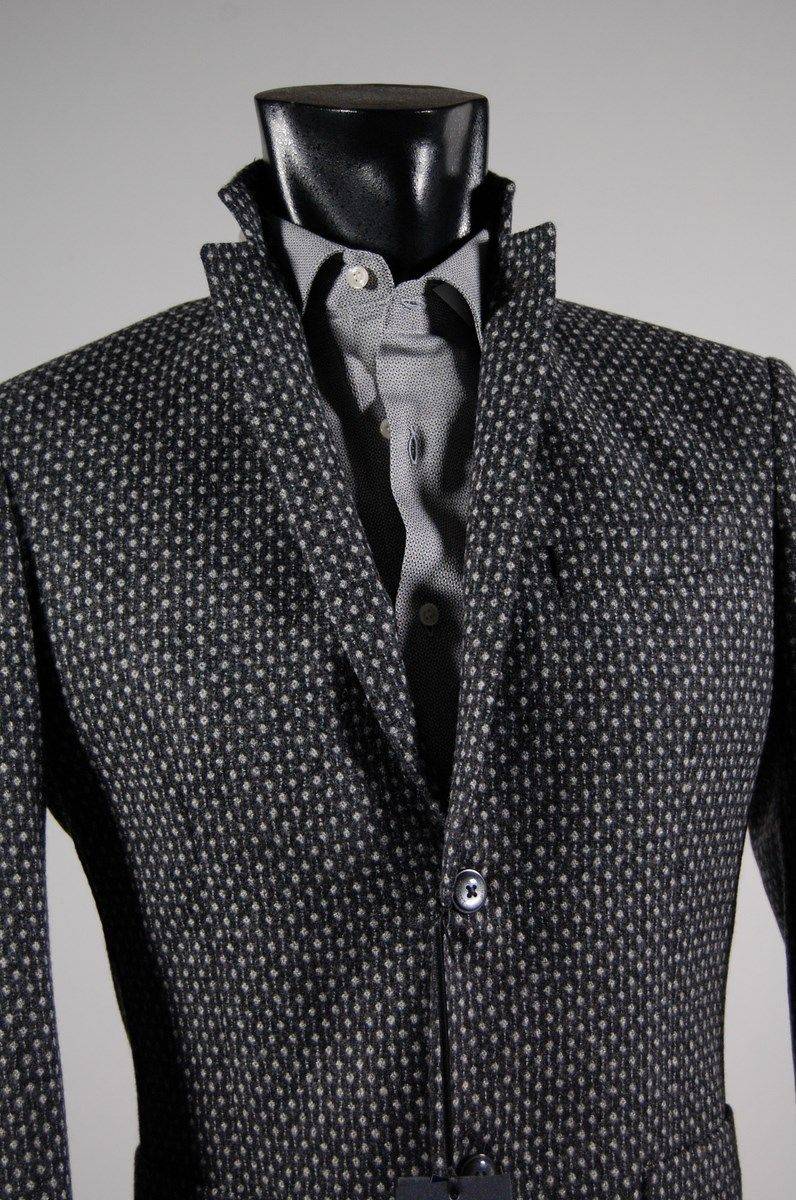 John Barritt Giacca slim fit john barritt grigia lana cashmere Ultimi due giorni