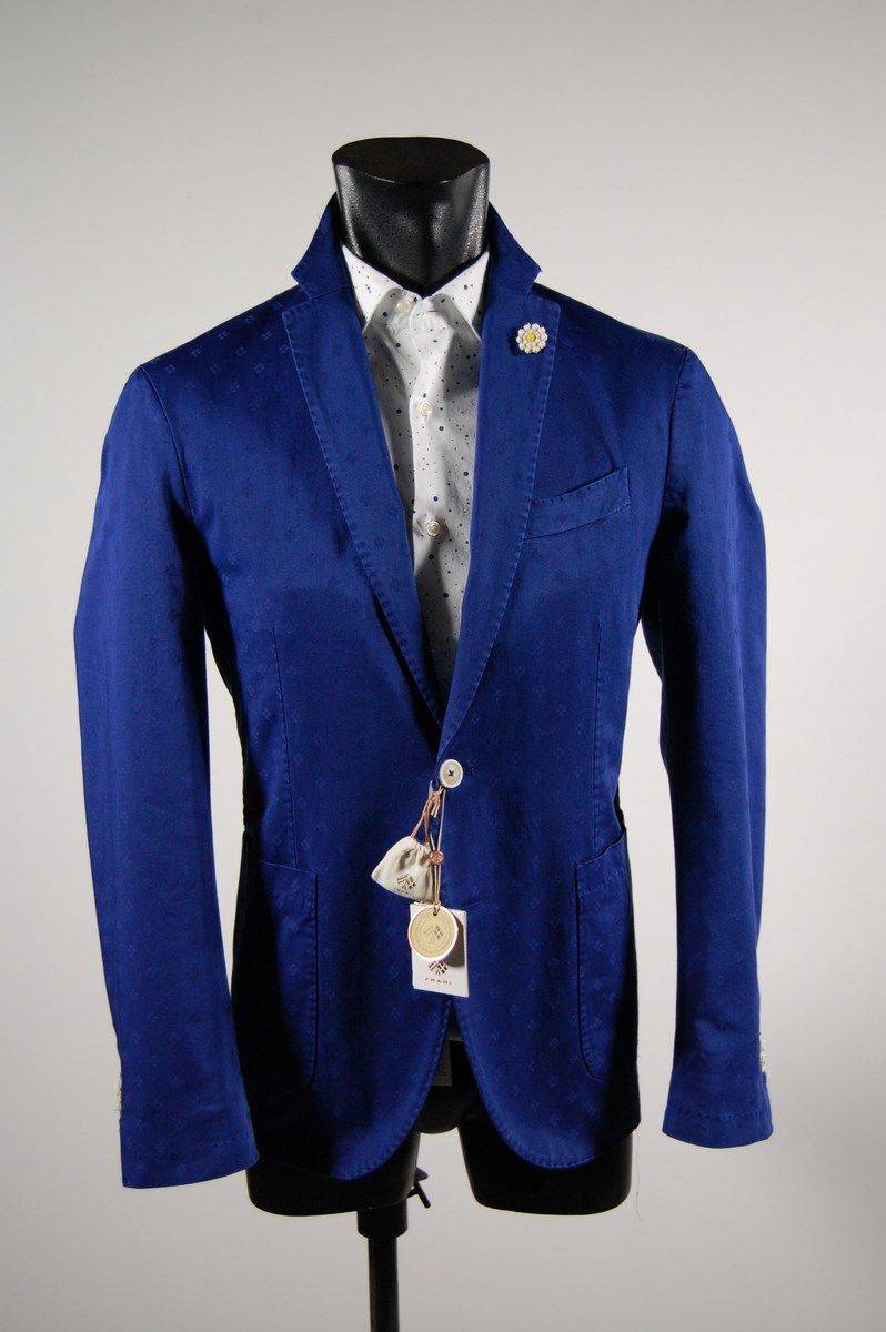 Fradi Giacca slim fit fradi in cotone stampato stretch sfoderata Fino Al -60%