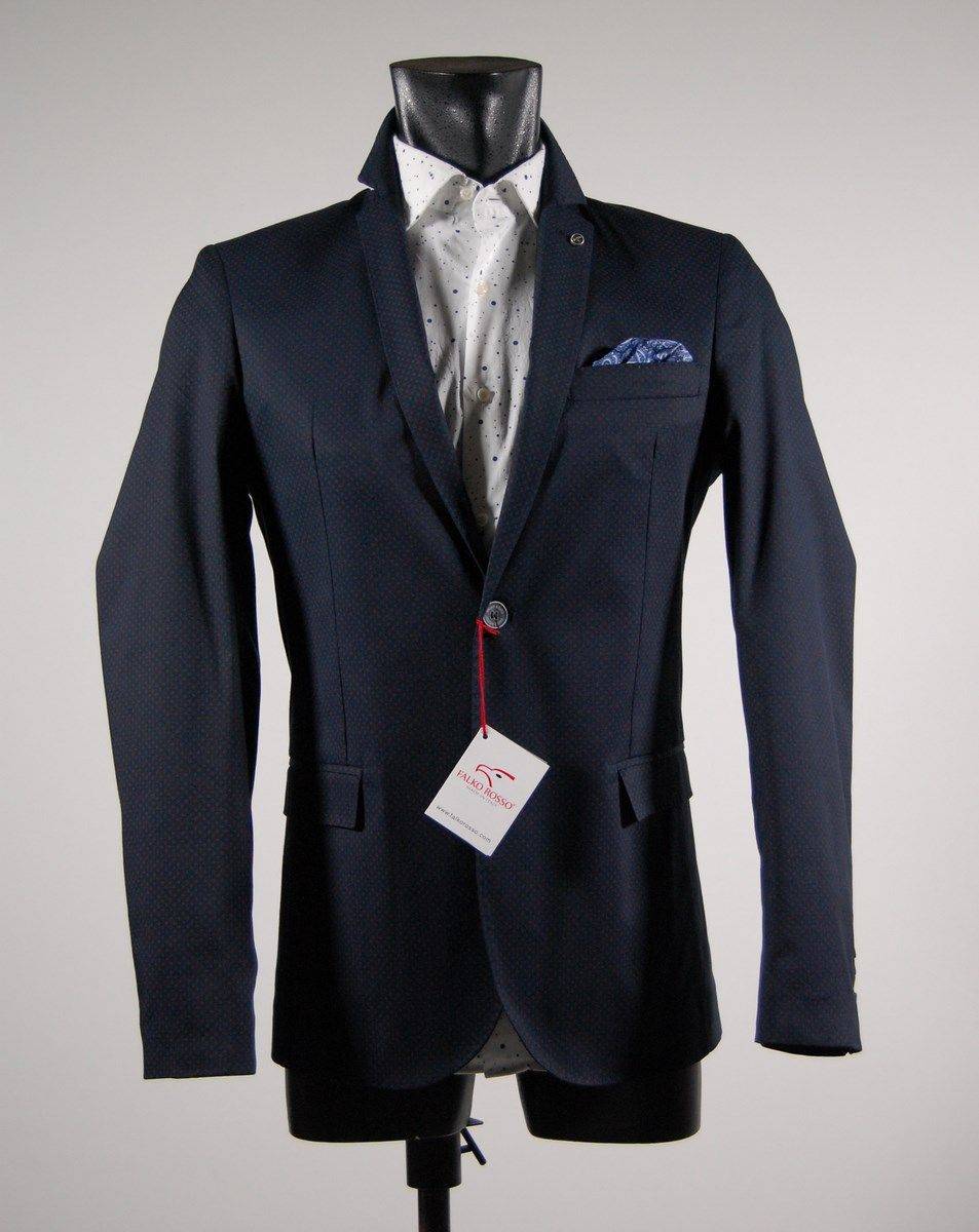 Falko Rosso Giacca in cotone stretch slim fit falko rosso sfoderata micro disegno in tre colori Shopping Online