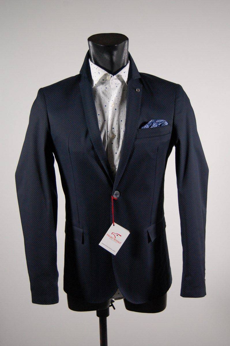 Falko Rosso Giacca in cotone stretch slim fit falko rosso sfoderata micro disegno in tre colori Shopping Online