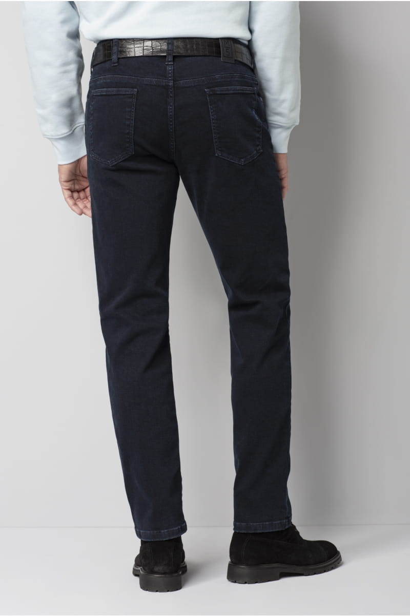 Meyer Jeans blu stone washed regular fit denim stretch bio m5 Convenienza
