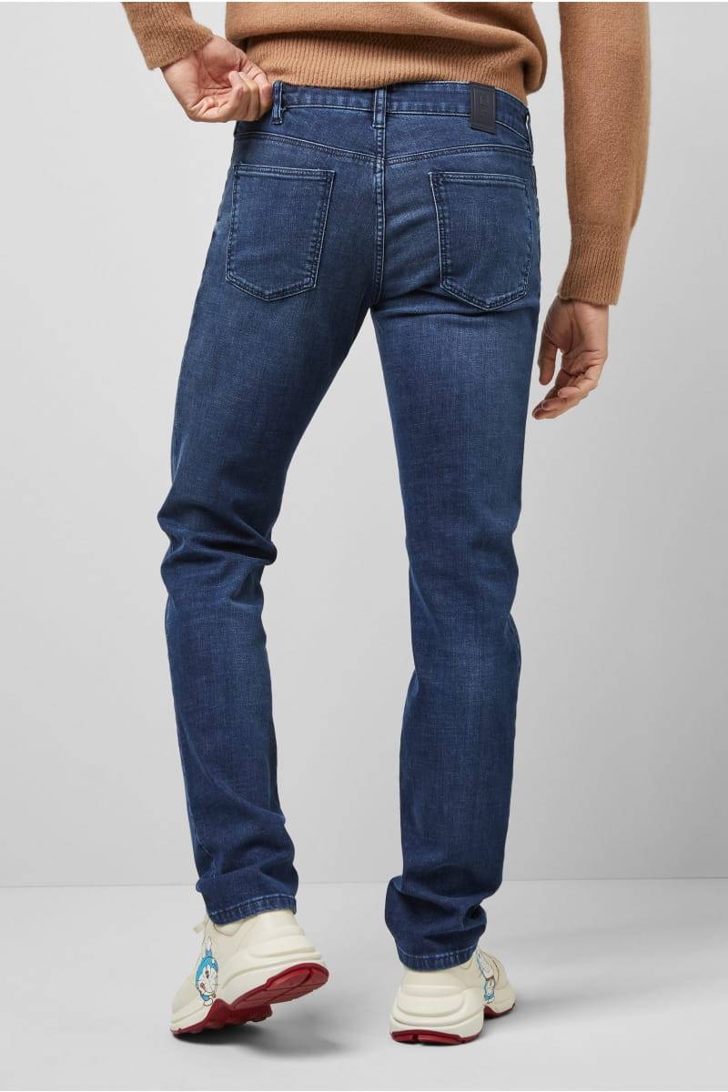 Meyer Jeans slim fit blu scuro stone washed m5 by meyer Offerta