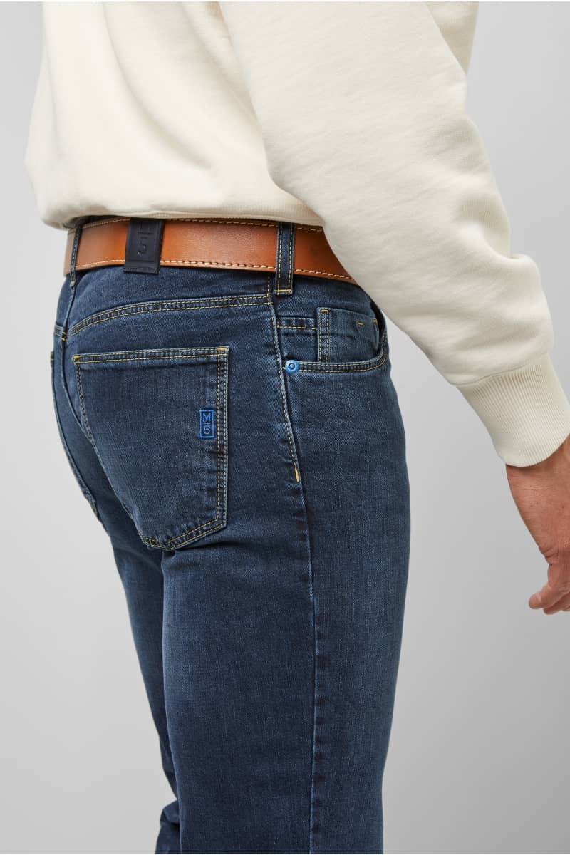 Meyer Jeans slim fit blu stone washed m5 by meyer Super sconto