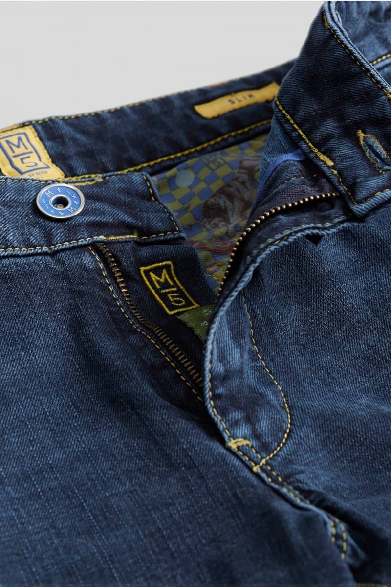 Meyer Jeans slim fit blu stone washed m5 by meyer Super sconto