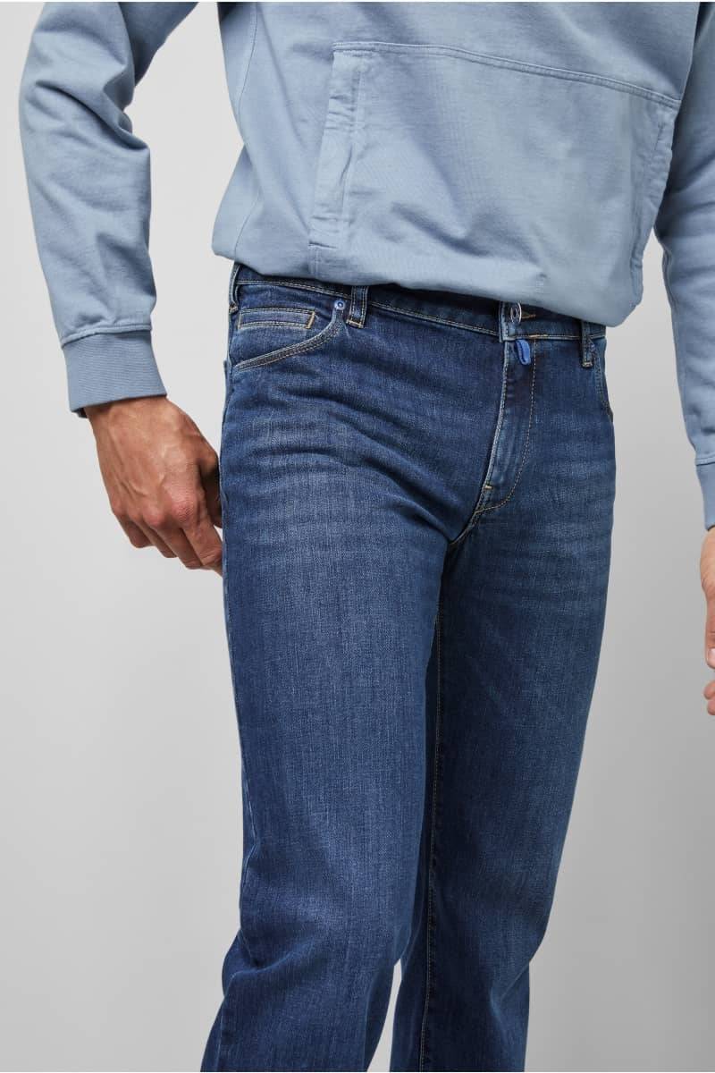 Meyer Jeans blu stone washed denim autentico regular fit m5 by meyer Online