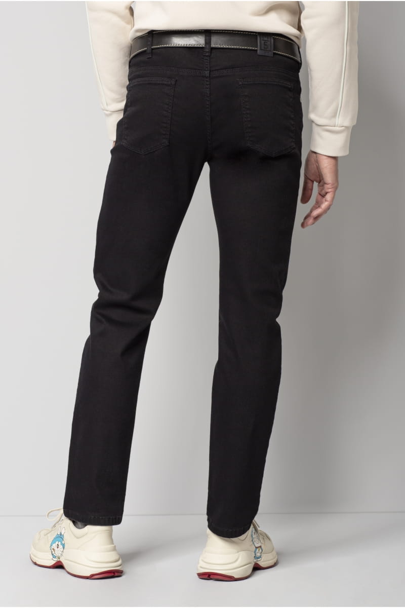 Meyer Jeans nero regular fit fair traded m5 by meyer 50% di sconto con spedizione gratuita