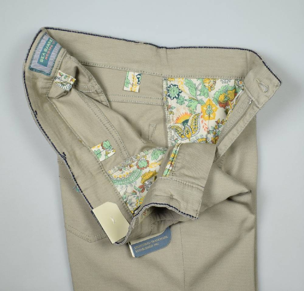 Sea Barrier Jeans cinque tasche beige in cotone stretch modern fit Saldi Di Fabbrica