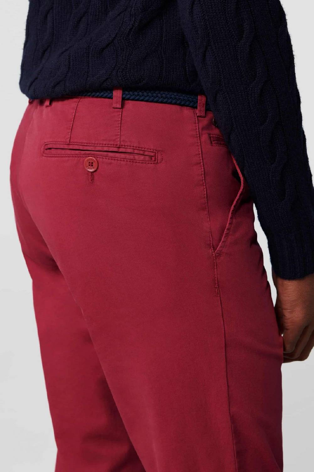 Meyer Pantalone rosso meyer cotone bio stretch modern fit 2025