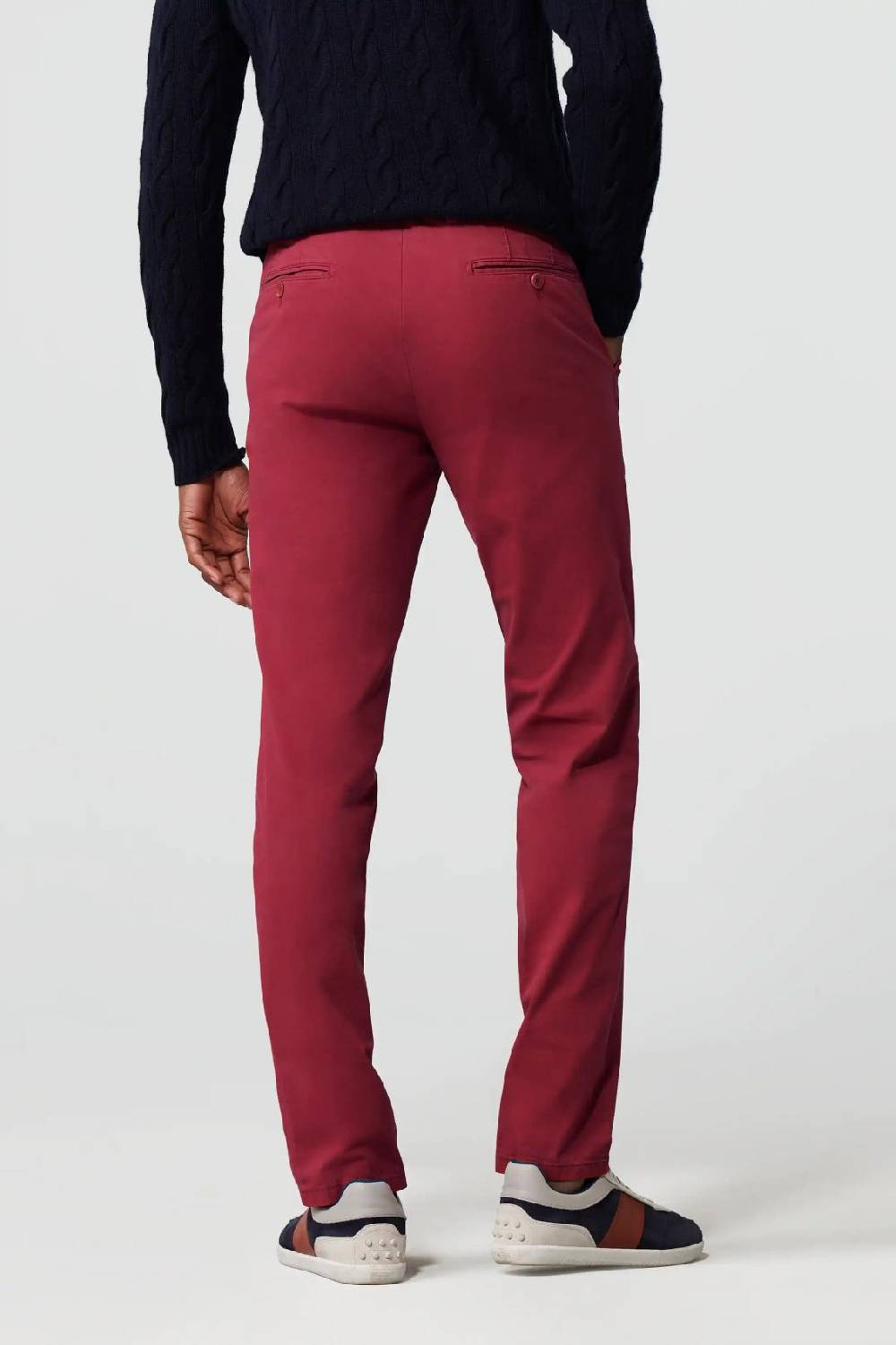 Meyer Pantalone rosso meyer cotone bio stretch modern fit 2025